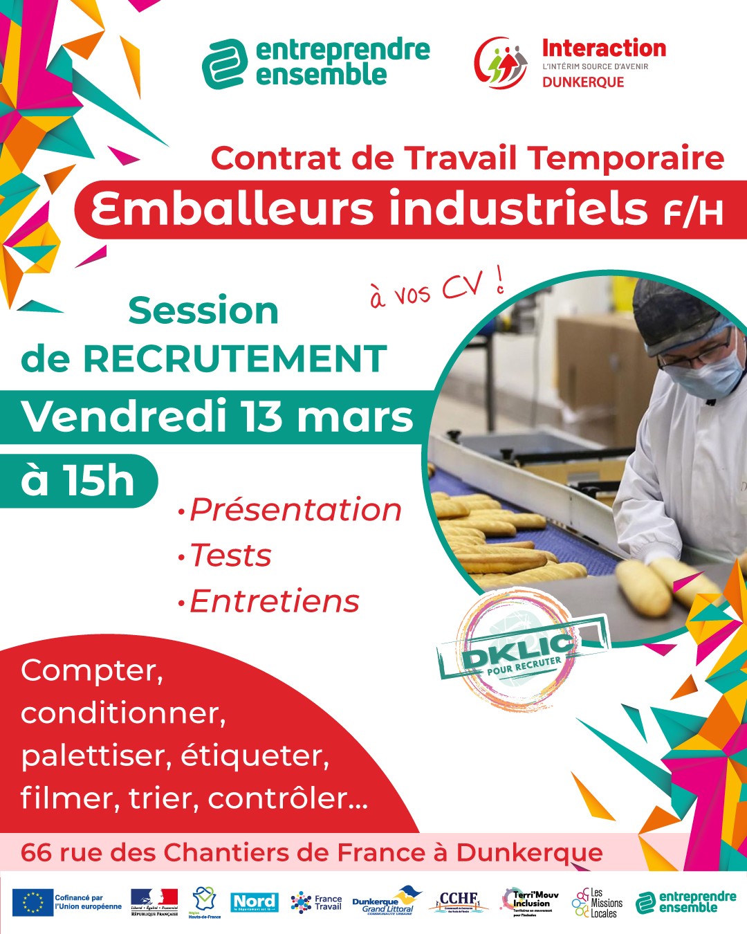 Session de recrutement : Emballeurs industriels (F/H)