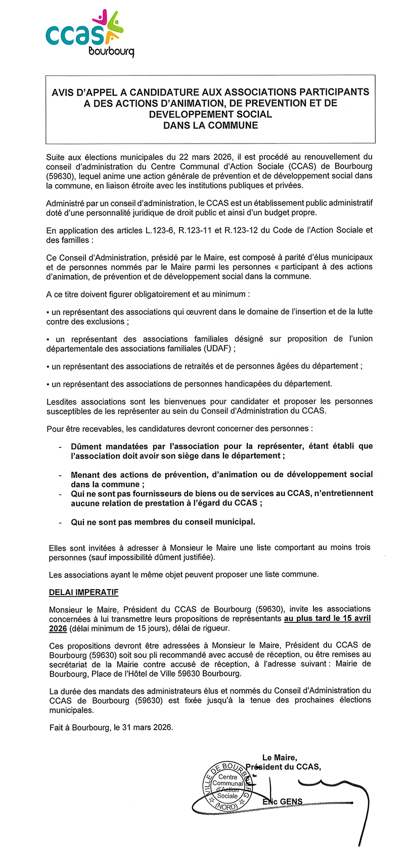 [Information CCAS – Associations]